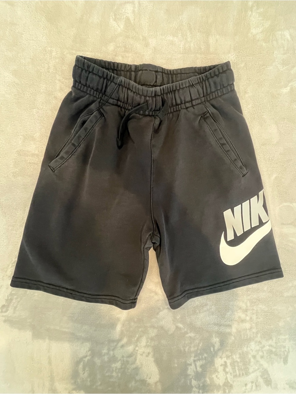 Nike Boys Large Black Sportswear Club Fleece French Terry Shorts